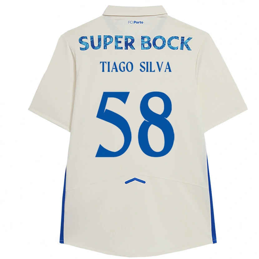 Danxen Damen Tiago Silva #58 Weiß Blau Ausweichtrikot Trikot 2025/26 T-Shirt