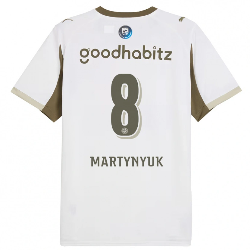 Danxen Damen Anton Martynyuk #8 Weiß Grau Ausweichtrikot Trikot 2025/26 T-Shirt