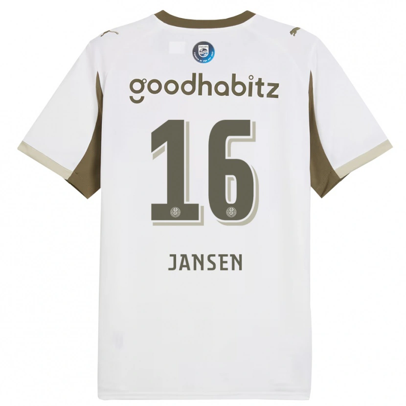 Danxen Damen Sem Jansen #16 Weiß Grau Ausweichtrikot Trikot 2025/26 T-Shirt