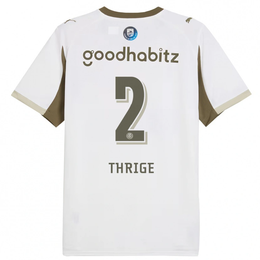 Danxen Damen Sara Thrige #2 Weiß Grau Ausweichtrikot Trikot 2025/26 T-Shirt