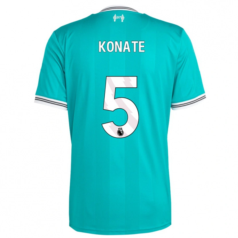 Danxen Damen Ibrahima Konaté #5 Grün Weiß Ausweichtrikot Trikot 2025/26 T-Shirt