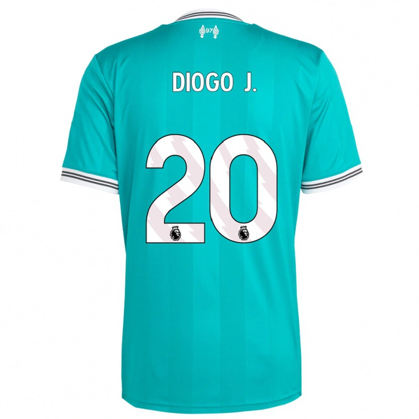 Danxen Damen Diogo Jota #20 Grün Weiß Ausweichtrikot Trikot 2025/26 T-Shirt