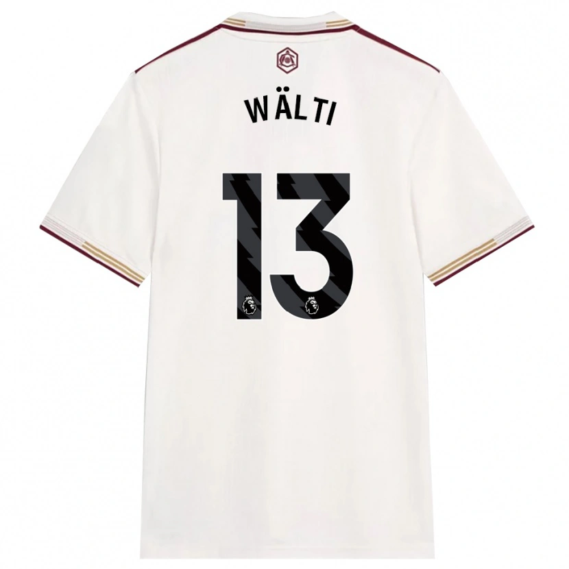 Danxen Damen Lia Wälti #13 Creme Weiß Burgunderrot Ausweichtrikot Trikot 2025/26 T-Shirt