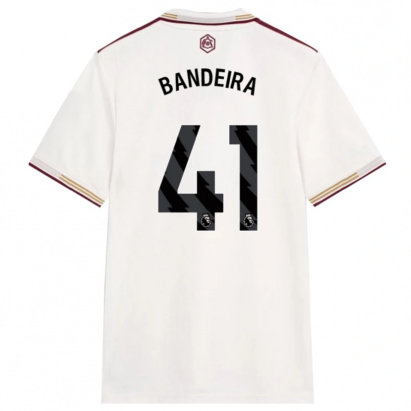 Danxen Damen Mauro Bandeira #41 Creme Weiß Burgunderrot Ausweichtrikot Trikot 2025/26 T-Shirt