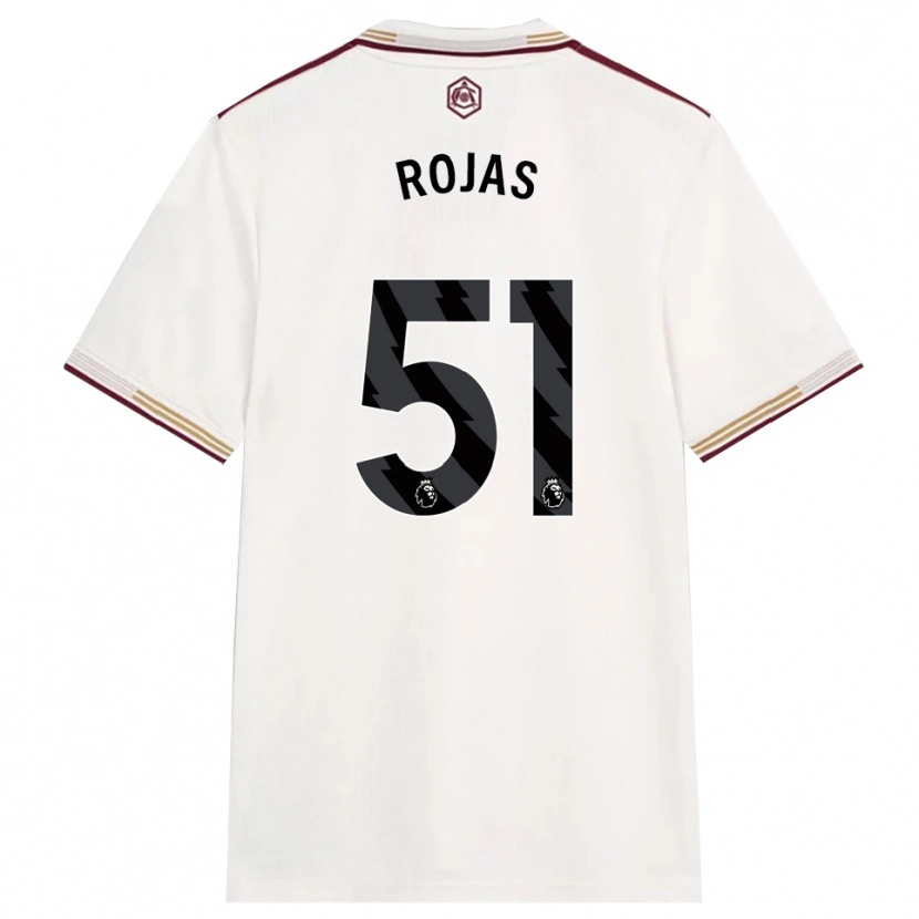 Danxen Damen Alexéi Rojas #51 Creme Weiß Burgunderrot Ausweichtrikot Trikot 2025/26 T-Shirt