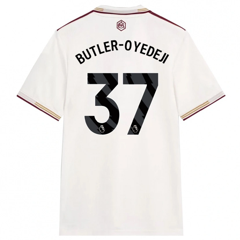 Danxen Damen Nathan Butler-Oyedeji #37 Creme Weiß Burgunderrot Ausweichtrikot Trikot 2025/26 T-Shirt
