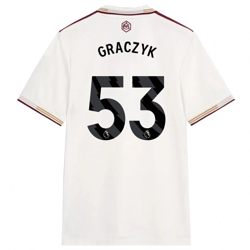Danxen Damen Hubert Graczyk #53 Creme Weiß Burgunderrot Ausweichtrikot Trikot 2025/26 T-Shirt