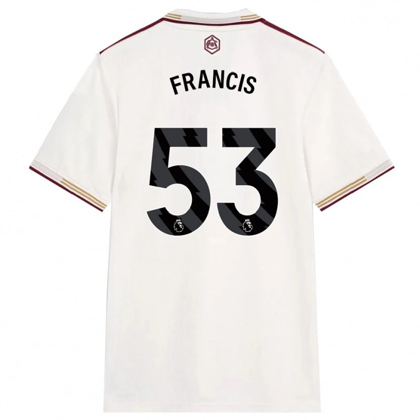 Danxen Damen Jack Henry Francis #53 Creme Weiß Burgunderrot Ausweichtrikot Trikot 2025/26 T-Shirt