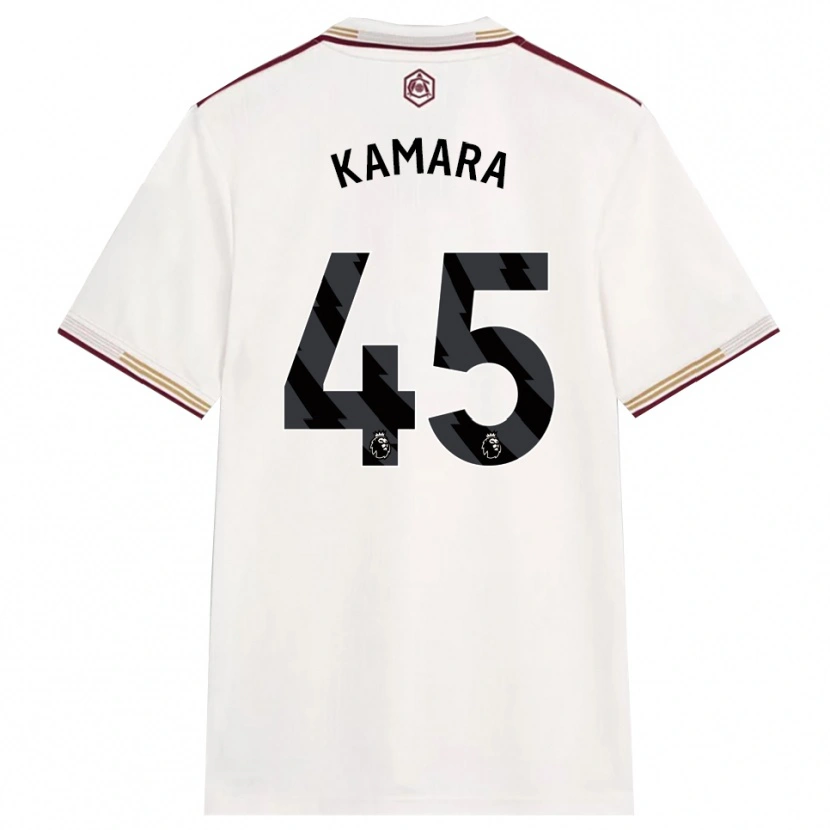 Danxen Damen Osman Kamara #45 Creme Weiß Burgunderrot Ausweichtrikot Trikot 2025/26 T-Shirt
