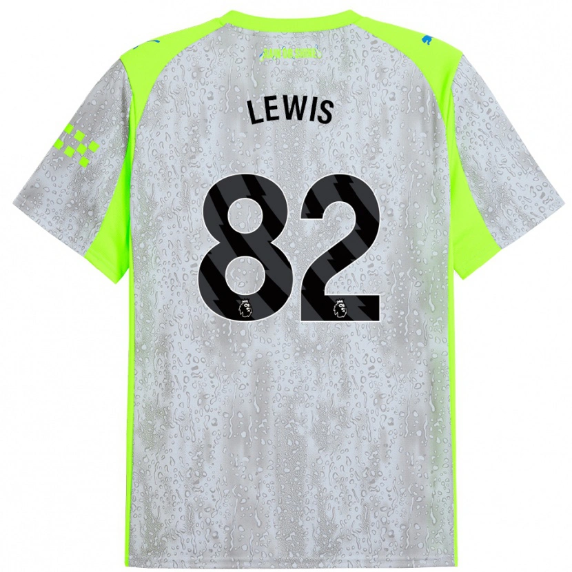Danxen Damen Rico Lewis #82 Grau Gelb Ausweichtrikot Trikot 2025/26 T-Shirt