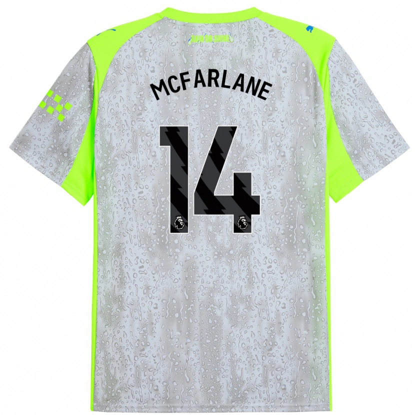 Danxen Damen Christian Mcfarlane #14 Grau Gelb Ausweichtrikot Trikot 2025/26 T-Shirt