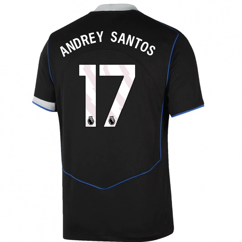 Danxen Damen Andrey Santos #17 Schwarz Blau Silber Ausweichtrikot Trikot 2025/26 T-Shirt