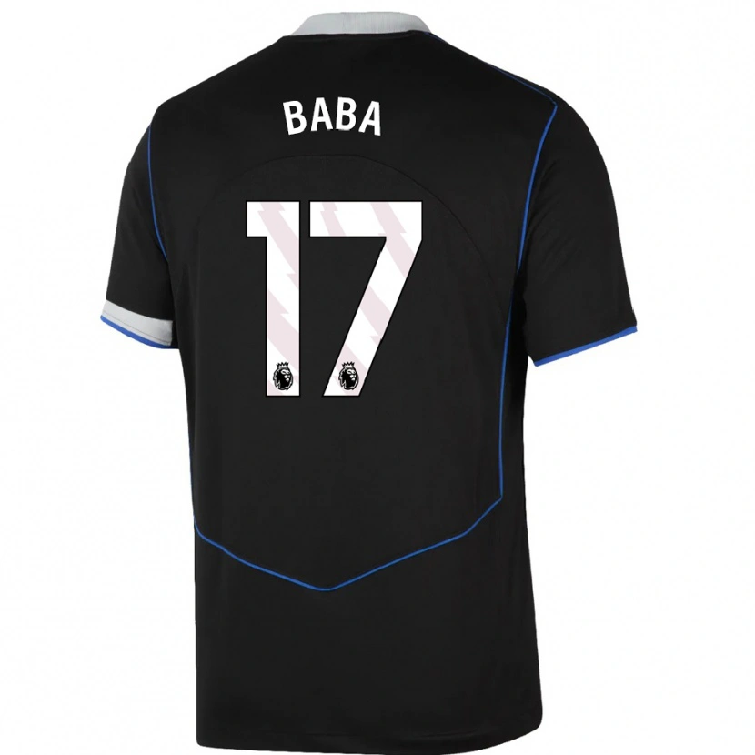 Danxen Damen Abdul-Rahman Baba #17 Schwarz Blau Silber Ausweichtrikot Trikot 2025/26 T-Shirt