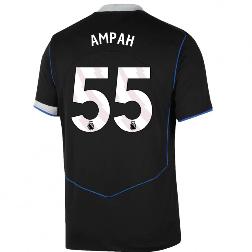 Danxen Damen Ato Ampah #55 Schwarz Blau Silber Ausweichtrikot Trikot 2025/26 T-Shirt