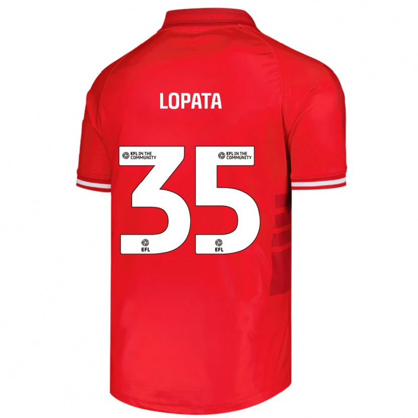 Danxen Kinder Kacper Lopata #35 Rot Weiß Heimtrikot Trikot 2025/26 T-Shirt