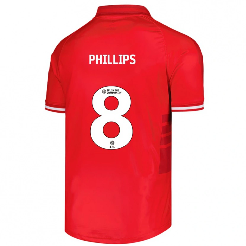 Danxen Kinder Adam Phillips #8 Rot Weiß Heimtrikot Trikot 2025/26 T-Shirt