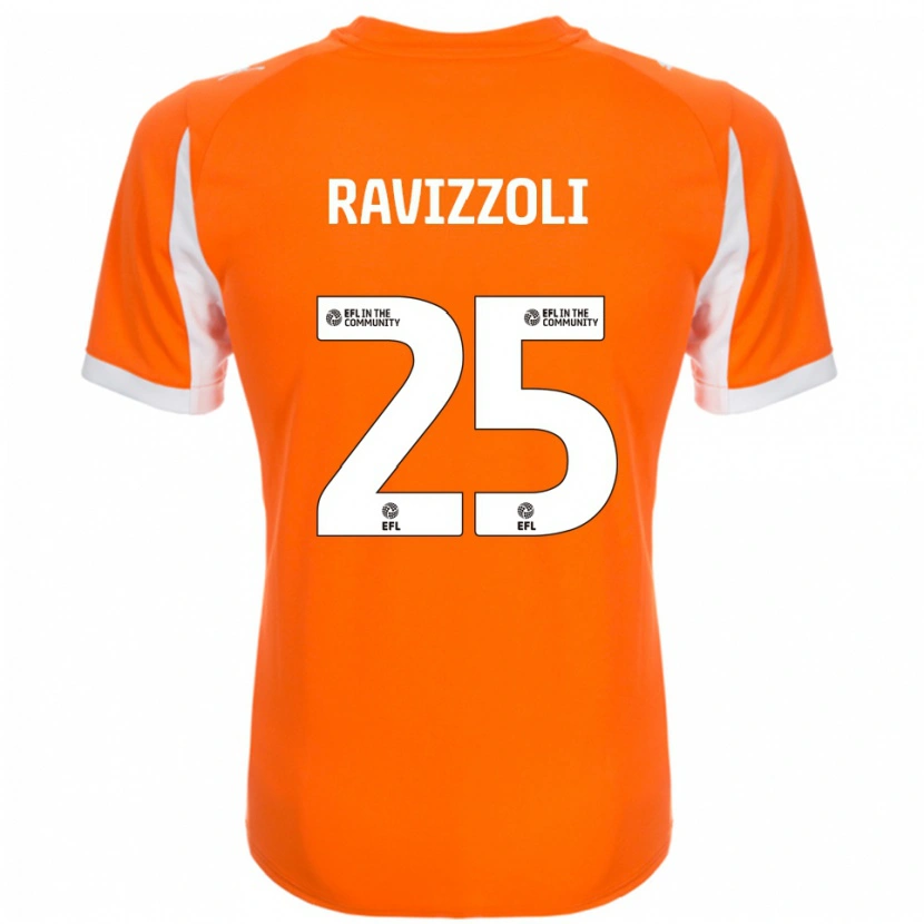 Danxen Kinder Franco Ravizzoli #25 Orange Weiß Heimtrikot Trikot 2025/26 T-Shirt