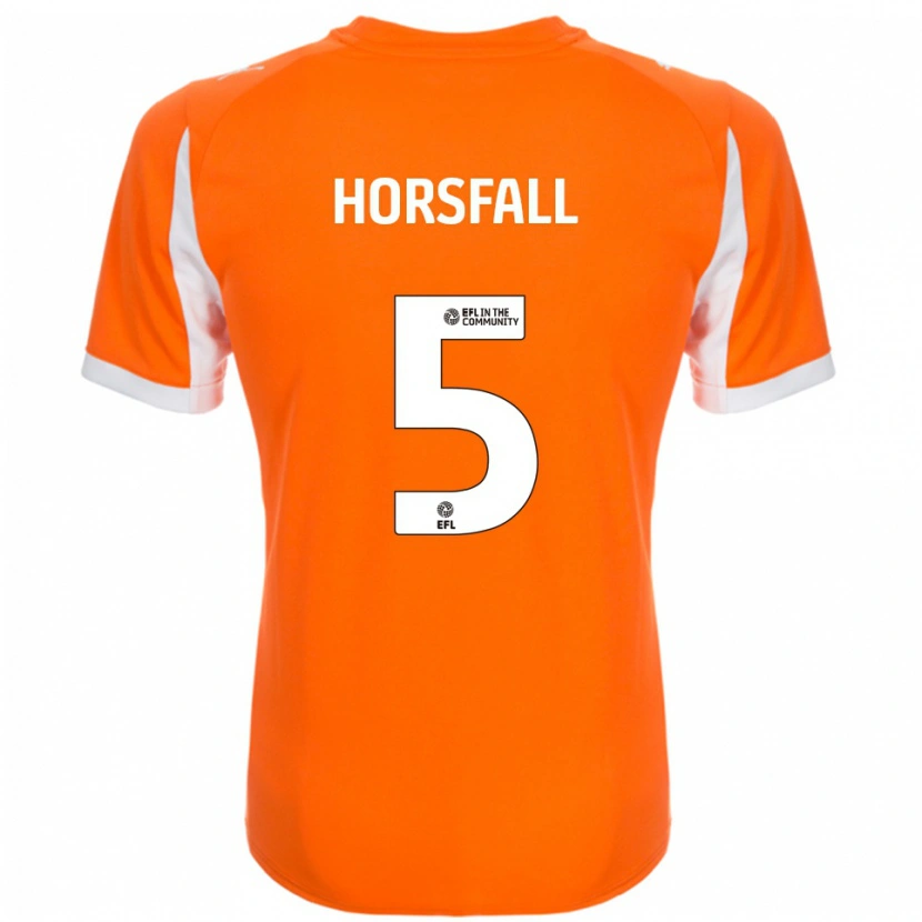 Danxen Kinder Fraser Horsfall #5 Orange Weiß Heimtrikot Trikot 2025/26 T-Shirt