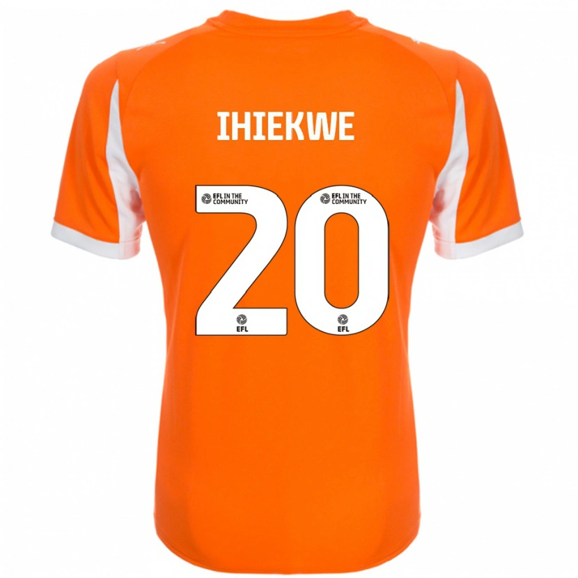 Danxen Kinder Michael Ihiekwe #20 Orange Weiß Heimtrikot Trikot 2025/26 T-Shirt
