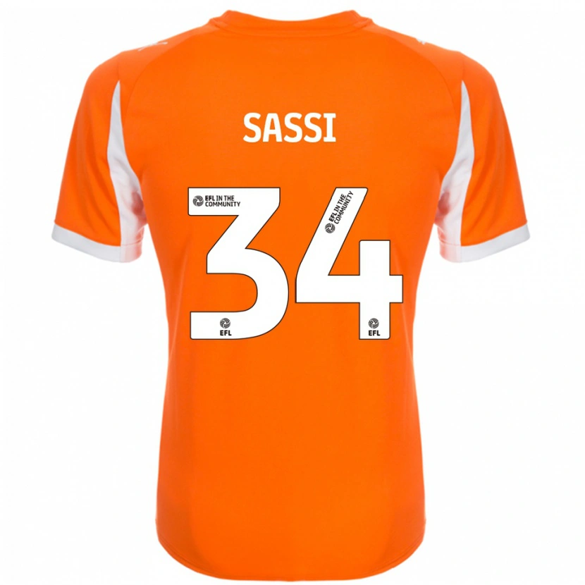 Danxen Kinder Dan Sassi #34 Orange Weiß Heimtrikot Trikot 2025/26 T-Shirt