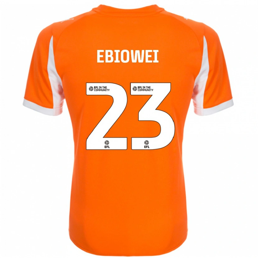 Danxen Kinder Malcolm Ebiowei #23 Orange Weiß Heimtrikot Trikot 2025/26 T-Shirt