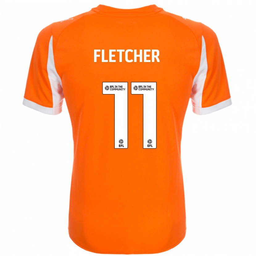 Danxen Kinder Ashley Fletcher #11 Orange Weiß Heimtrikot Trikot 2025/26 T-Shirt