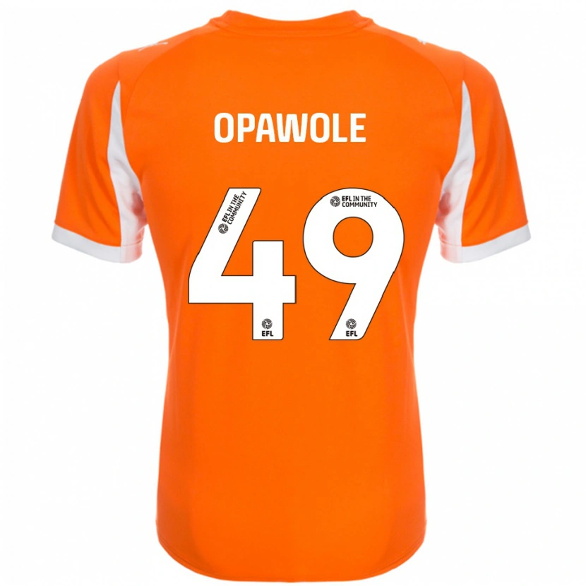 Danxen Kinder Johnson Opawole #49 Orange Weiß Heimtrikot Trikot 2025/26 T-Shirt