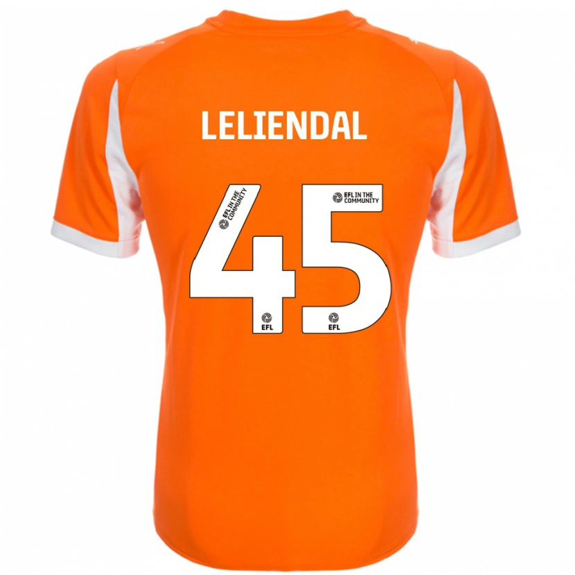 Danxen Kinder Ky-Mani Leliendal #45 Orange Weiß Heimtrikot Trikot 2025/26 T-Shirt