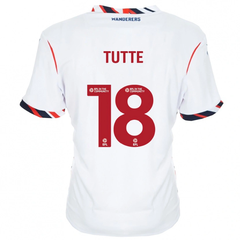 Danxen Kinder Andrew Tutte #18 Weiß Rot Heimtrikot Trikot 2025/26 T-Shirt