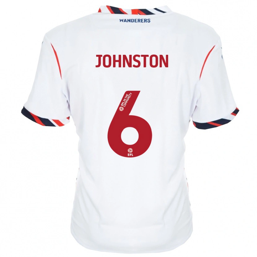 Danxen Kinder George Johnston #6 Weiß Rot Heimtrikot Trikot 2025/26 T-Shirt
