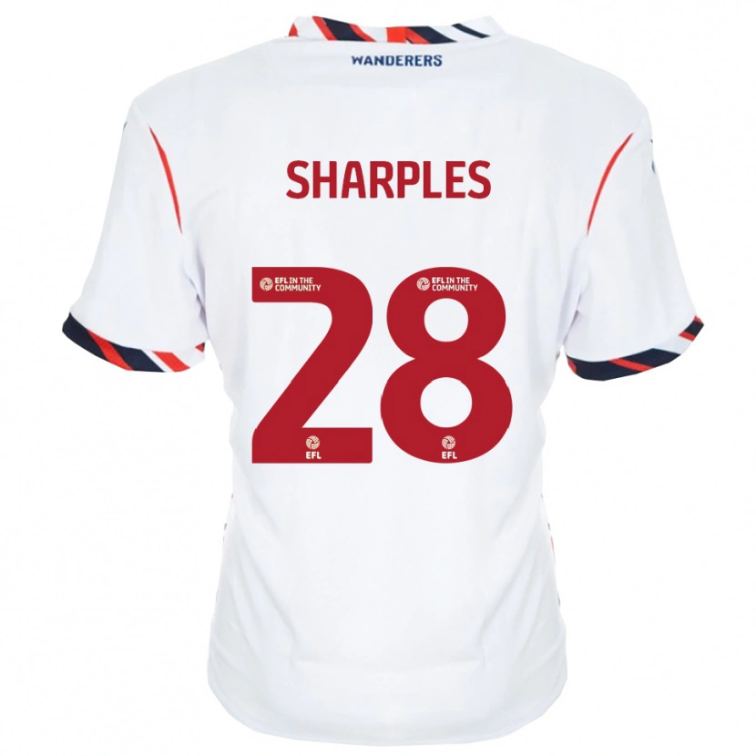 Danxen Kinder Sonny Sharples-Ahmed #28 Weiß Rot Heimtrikot Trikot 2025/26 T-Shirt