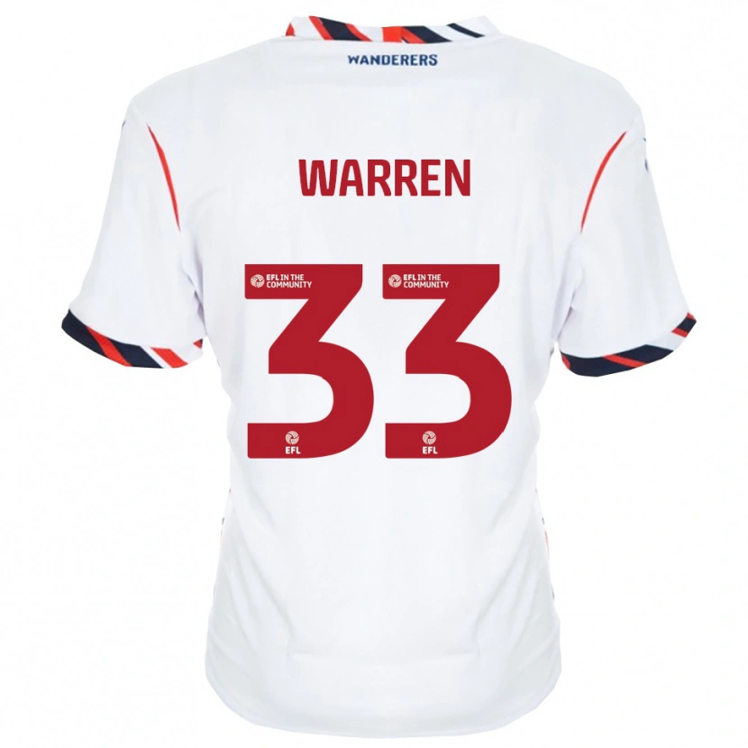 Danxen Kinder Charlie Warren #33 Weiß Rot Heimtrikot Trikot 2025/26 T-Shirt