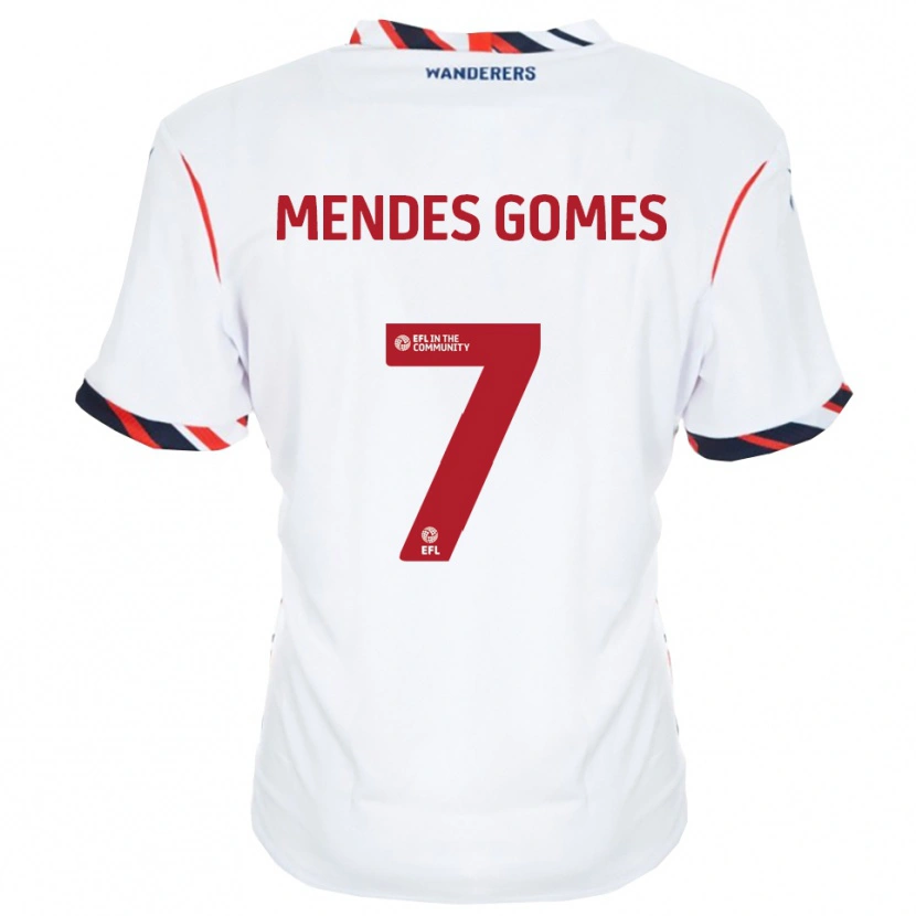 Danxen Kinder Carlos Mendes #7 Weiß Rot Heimtrikot Trikot 2025/26 T-Shirt