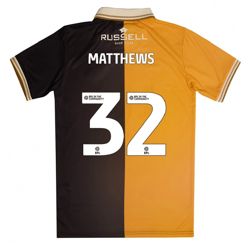 Danxen Kinder Daniel Matthews #32 Gelb Schwarz Heimtrikot Trikot 2025/26 T-Shirt