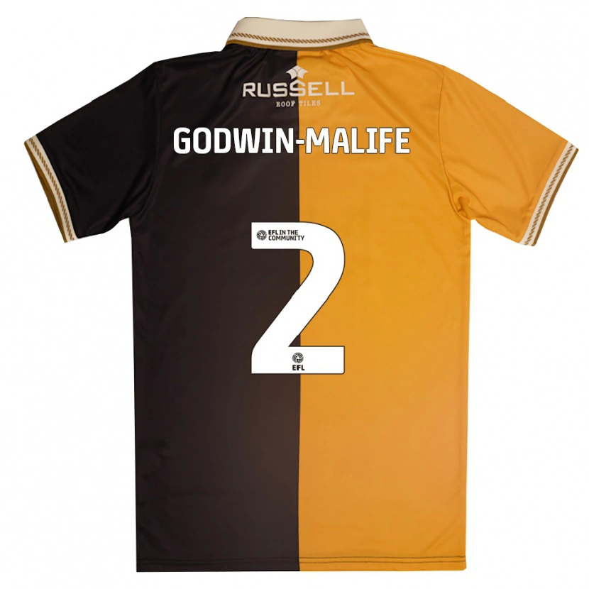 Danxen Kinder Udoka Godwin-Malife #2 Gelb Schwarz Heimtrikot Trikot 2025/26 T-Shirt