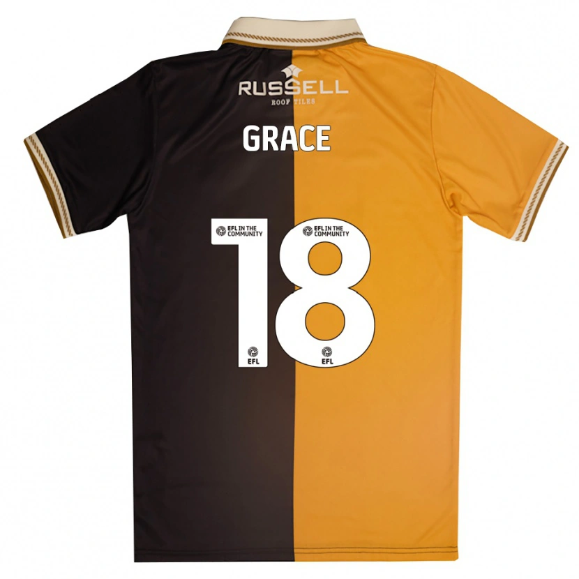 Danxen Kinder Grace Hennessy-Fernåndez #18 Gelb Schwarz Heimtrikot Trikot 2025/26 T-Shirt