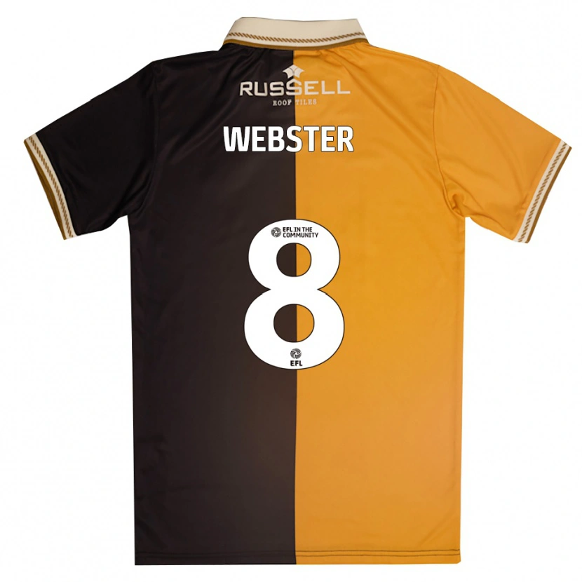 Danxen Kinder Charlie Webster #8 Gelb Schwarz Heimtrikot Trikot 2025/26 T-Shirt