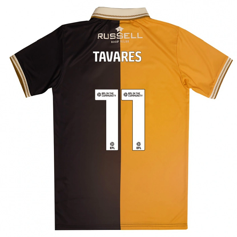 Danxen Kinder Fábio Tavares #11 Gelb Schwarz Heimtrikot Trikot 2025/26 T-Shirt