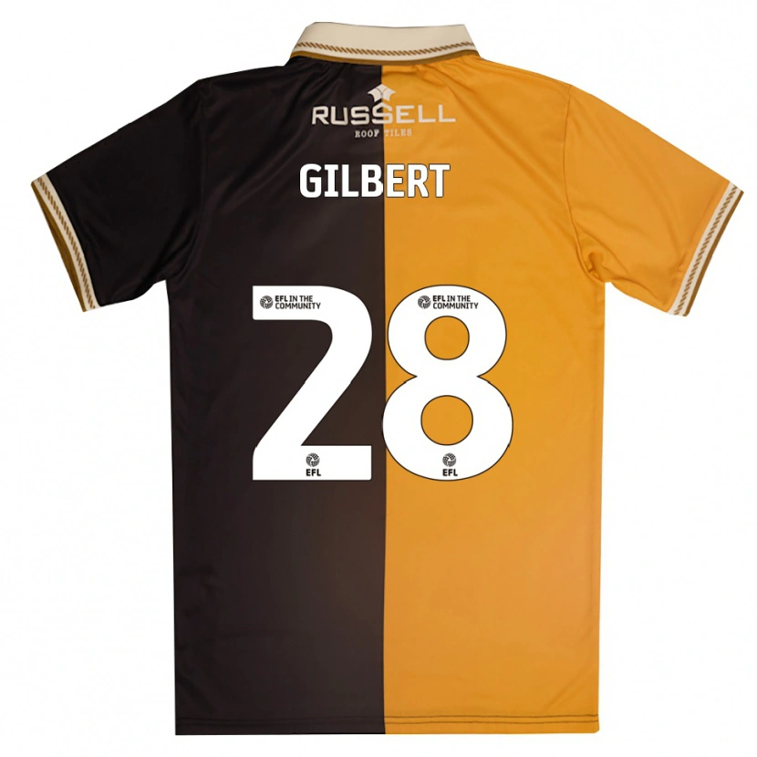 Danxen Kinder Cameron Gilbert #28 Gelb Schwarz Heimtrikot Trikot 2025/26 T-Shirt