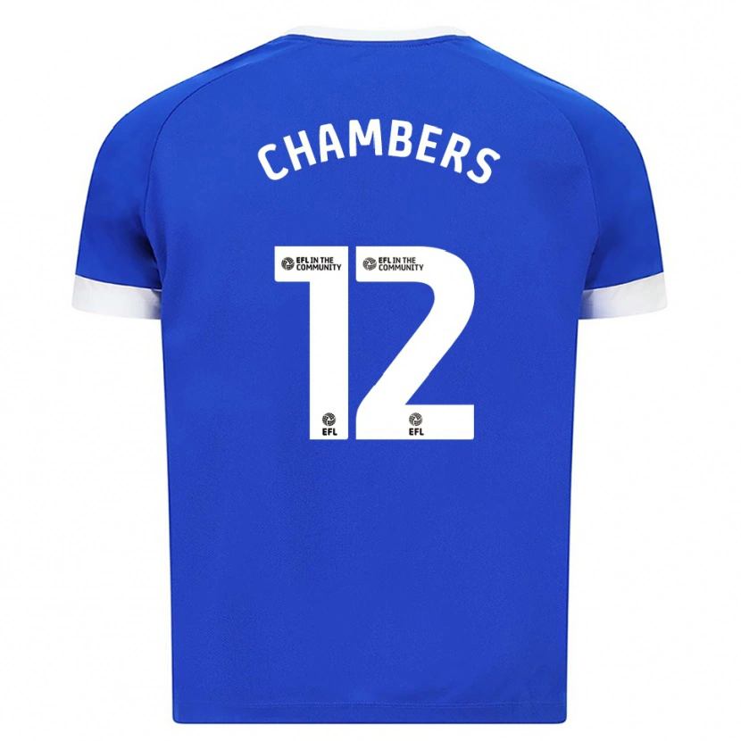 Danxen Kinder Calum Chambers #12 Blau Weiß Heimtrikot Trikot 2025/26 T-Shirt