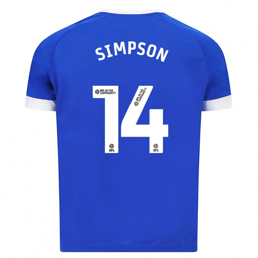 Danxen Kinder Jasmine Simpson #14 Blau Weiß Heimtrikot Trikot 2025/26 T-Shirt