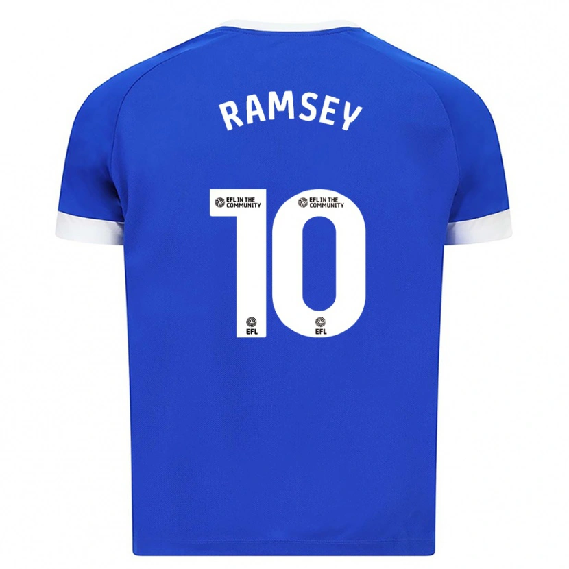 Danxen Kinder Aaron Ramsey #10 Blau Weiß Heimtrikot Trikot 2025/26 T-Shirt
