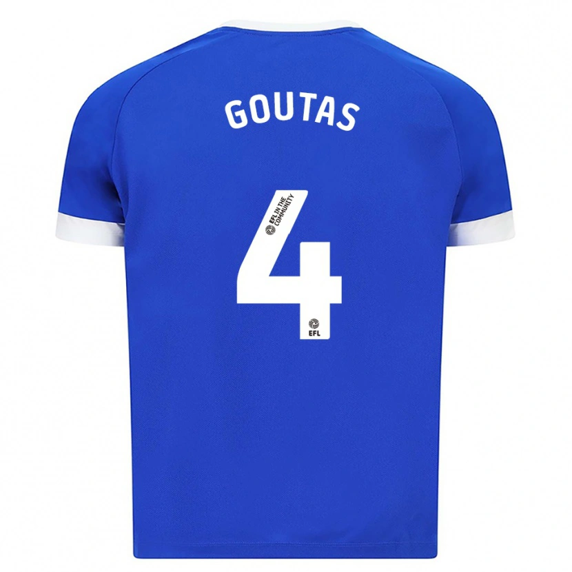 Danxen Kinder Dimitrios Goutas #4 Blau Weiß Heimtrikot Trikot 2025/26 T-Shirt