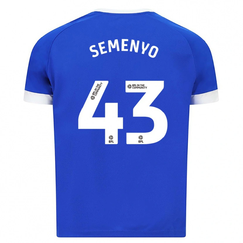 Danxen Kinder Jai Semenyo #43 Blau Weiß Heimtrikot Trikot 2025/26 T-Shirt