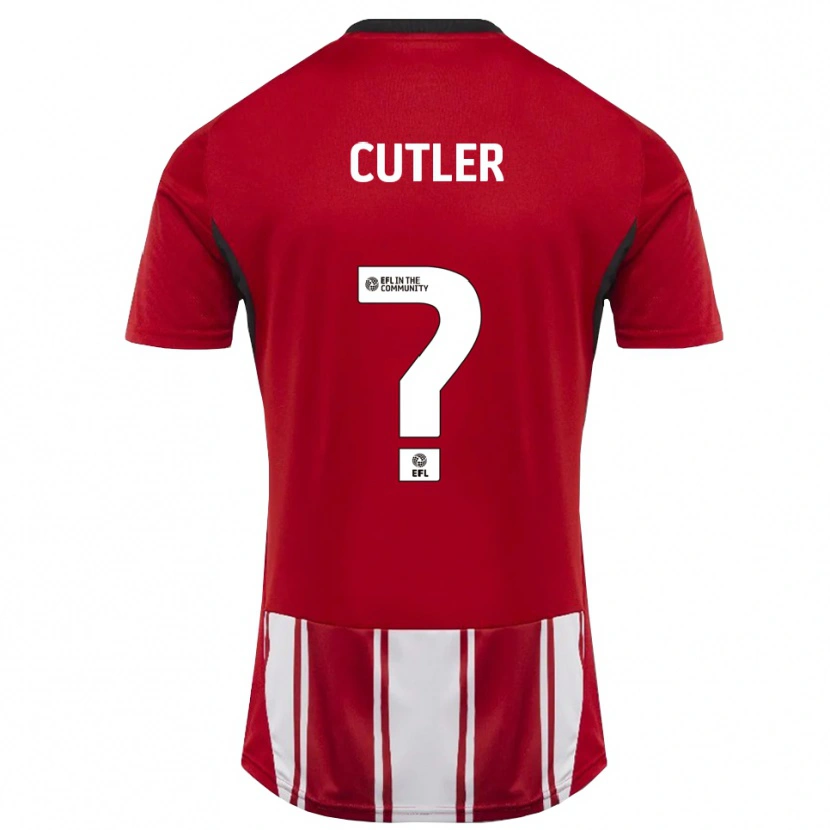 Danxen Kinder Theo Cutler #0 Rot Weiß Schwarz Heimtrikot Trikot 2025/26 T-Shirt
