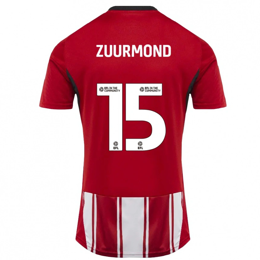 Danxen Kinder Ishbel Zuurmond #15 Rot Weiß Schwarz Heimtrikot Trikot 2025/26 T-Shirt