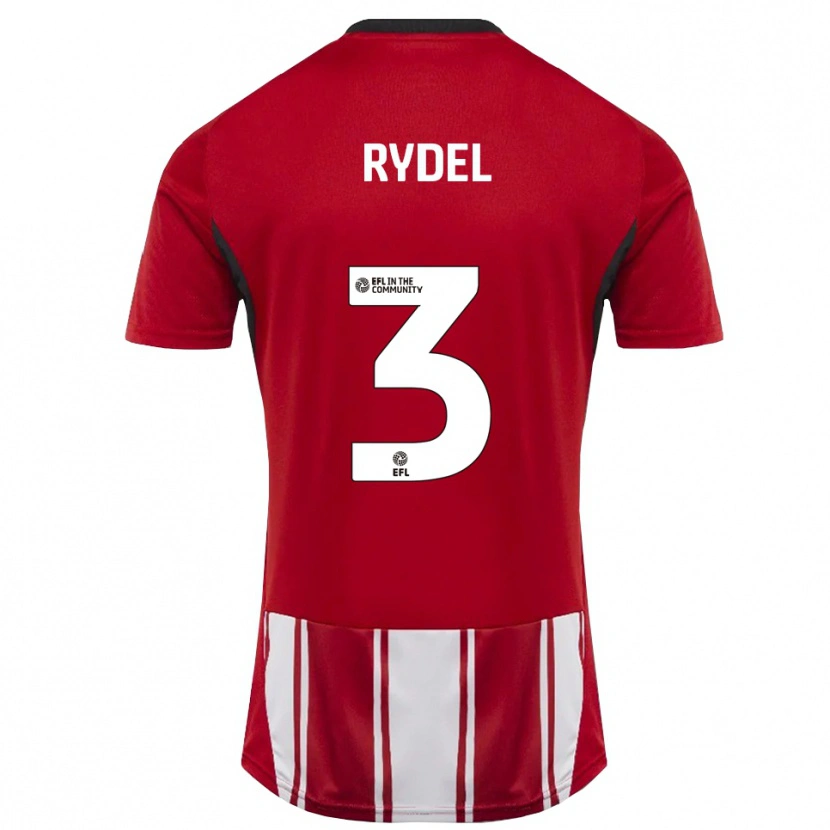 Danxen Kinder Ryan Rydel #3 Rot Weiß Schwarz Heimtrikot Trikot 2025/26 T-Shirt
