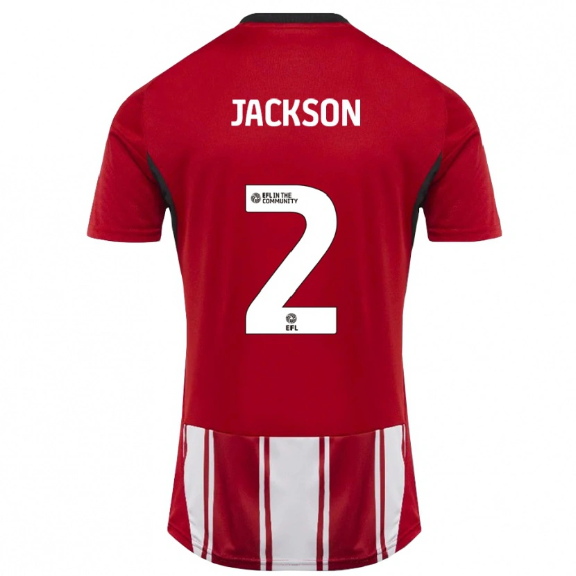 Danxen Kinder Bow Jackson #2 Rot Weiß Schwarz Heimtrikot Trikot 2025/26 T-Shirt