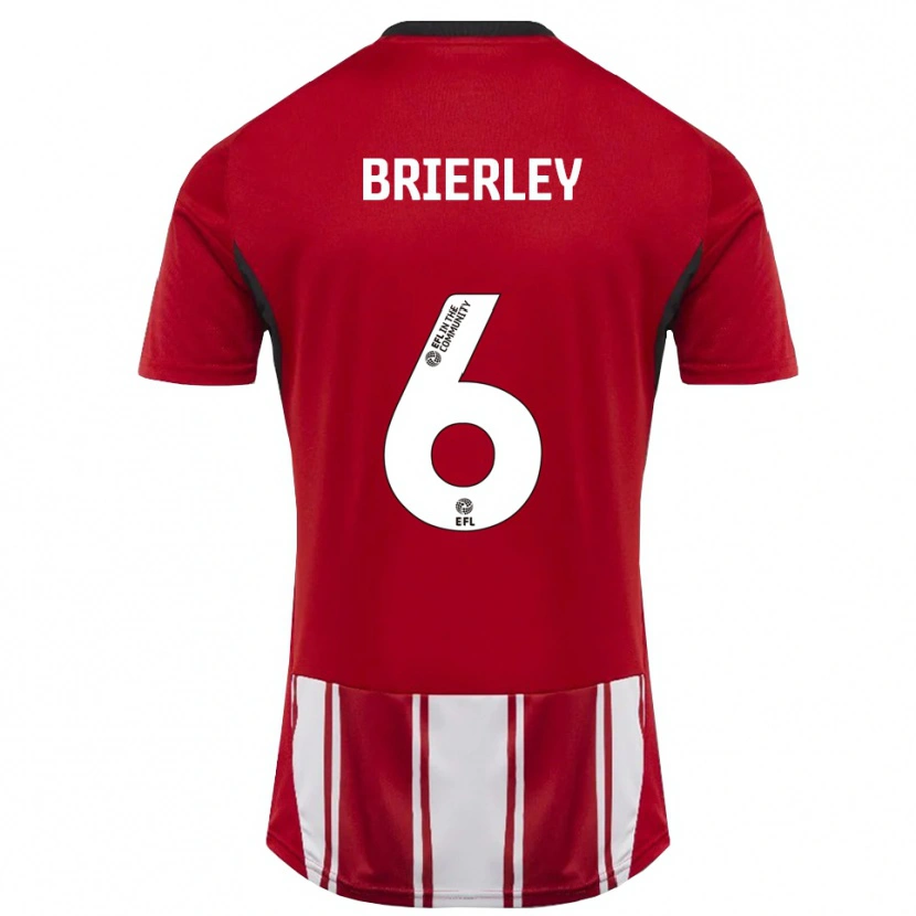 Danxen Kinder Ethan Brierley #6 Rot Weiß Schwarz Heimtrikot Trikot 2025/26 T-Shirt
