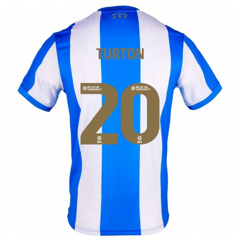 Danxen Kinder Ollie Turton #20 Blau Weiß Heimtrikot Trikot 2025/26 T-Shirt